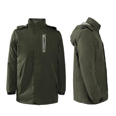 China Snow Windbreaker Electric Coat Warmer Polyester Heated Cotton Jacket with Hood for sale