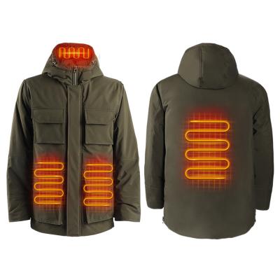 China Full Sleeves Men's Rechargeable Heated Jackets Electric Warming Jacket for sale