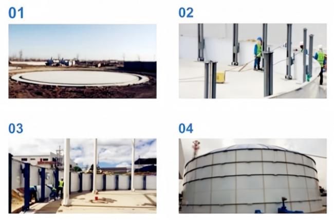 Glass lined bolted steel tank for industrial wastewater storage