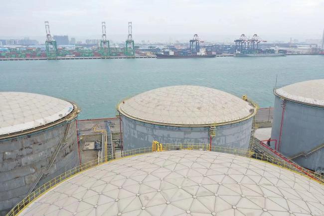 Detailed view of aluminum geodesic dome roof connection points