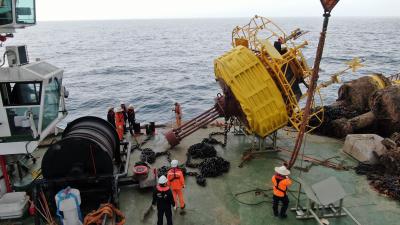 China Lidar flotante de grado marino Lidar eólico marino de 15 toneladas con doble LiDAR en venta