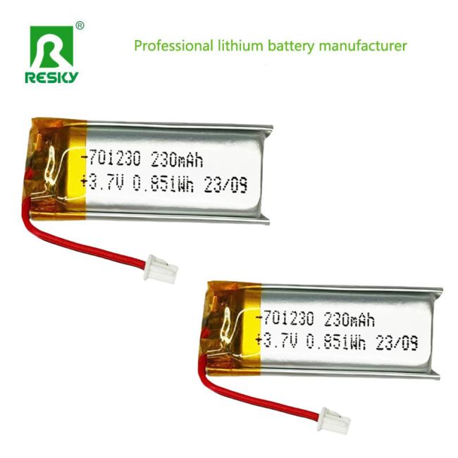 701230 Lithium Polymer Battery side view