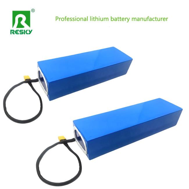 36V battery pack side view