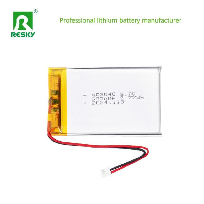Lithium Ion Polymer Battery 403048 - Top view