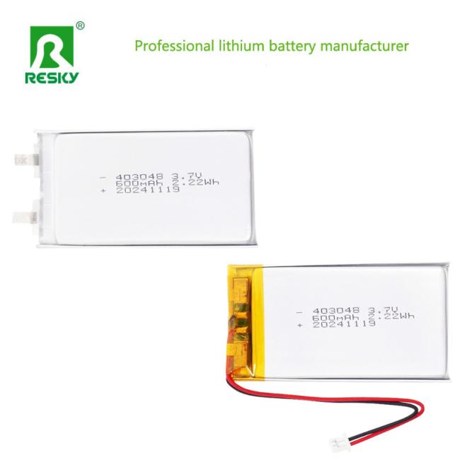 Lithium Ion Polymer Battery 403048 - Front view