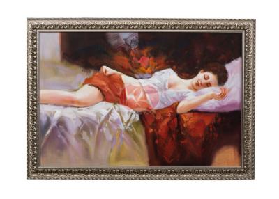 China Figura desnuda atractiva hermosa hecha a mano pinturas al óleo de la mujer de la galería de arte en lona en venta