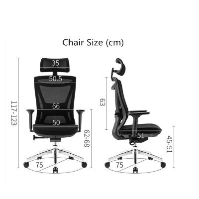 China ODM Swivel Tilt Chair Ergonomic Mesh Task Chair With Leatherette Back for sale