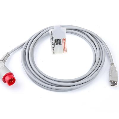 China Medical Portable Blood Pressure Cable , Length 3.2m IBP Interface Cable for sale