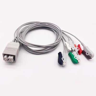 China Multipurpose Clip ECG Cable Portable Multi Link Lead Gray Color for sale