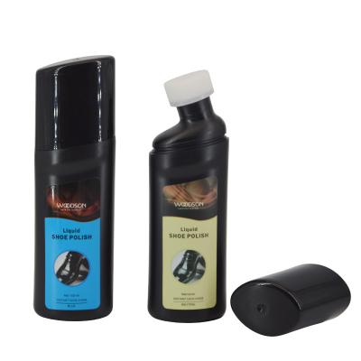 China Premium Black Liquid Shoe Polish Instant Shoe Shine Waterproof Nourishing Leather Care for sale