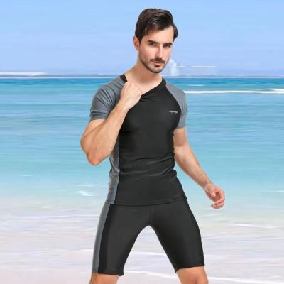 China Sunscreen Two Piece Mens Swimsuit Plus Size Men 2 Piece Swimsuit for sale