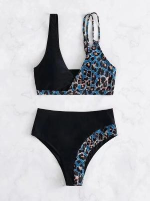 Китай черный swimwear стиля 2 части, Swimwear дам цвета радуги сексуальный полноразмерный, ткань UPF 50++ нейлона продается
