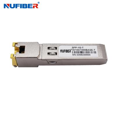 China SFP-GE-T 1.25G Copper SFP RJ45 Gigabit Ethernet Transceiver SGMII/SERDES/100BASE-FX Copper Module for sale