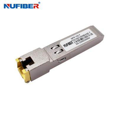 China SFP-GE-T 1.25G Copper SFP RJ45 Gigabit Ethernet Transceiver SGMII/SERDES/100BASE-FX Copper Module for sale