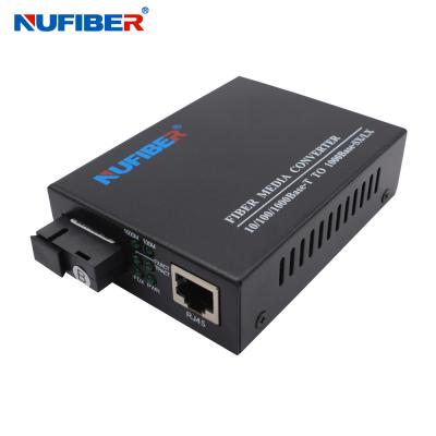 China Gigabit SM Single Fiber Converter 1310nm 1490nm 1000Base Bidi 20km Outdoor for sale