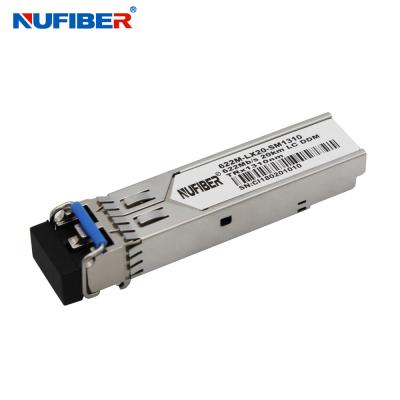 China 622Mb/s SFP Transceiver singlemode dual fiber 80km 1550nm LC DDM for sale