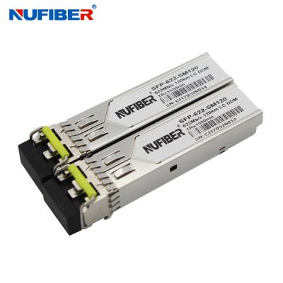 China 622Mb/s SFP Transceiver singlemode dual fiber 80km 1550nm LC DDM for sale