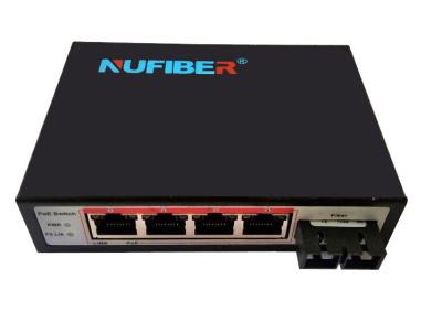 China 4 POE 1 Fiber Port POE Powered Switch 48VDC Ethernet Switch for sale
