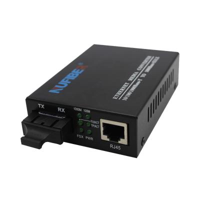 China Multimode 10 100 1000Base TX FX Media Converter Gigabit Ethernet Media Converter for sale