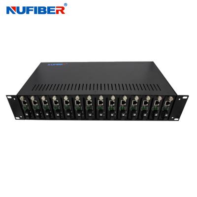 China 19'' 2U 14 Slot Standalone Media Converter Rack Mount Chassis for sale