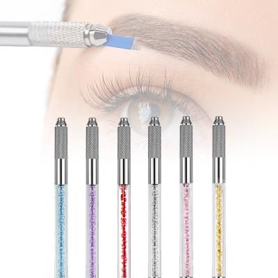 China Acrylic Double Head Microblading Tattoo Pen Eyebrow Permanent Makeup Tools for sale
