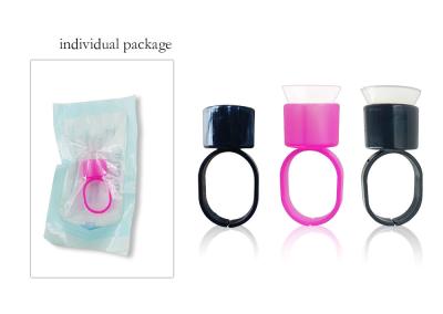 China Disposable Microblading Tattoo Pigment Ring Cup With Sponge , Makeup Eyebrow Accessories for sale