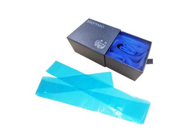 China Cubiertas plásticas de la funda de la pluma del tatuaje de Microblading del clip del cordón de la funda del color azul permanente disponible del maquillaje 100pcs en venta