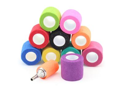 China Strong Self Adhesive Cohesive Tattoo Grip Cover Wrap Elastic Fabric Material for sale