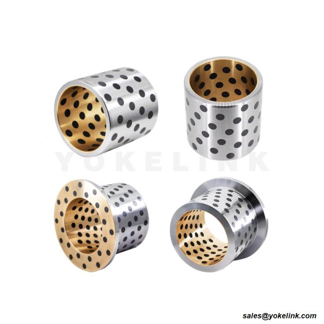 Bimetallic composite self-lubricating bushing