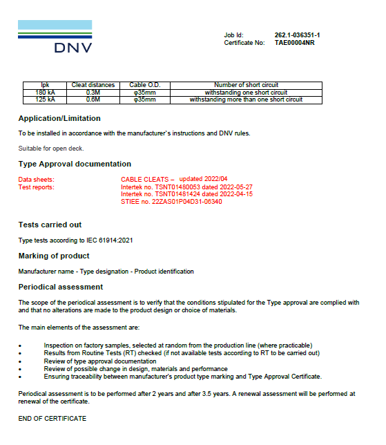 Short circuit test report Short circuit test report