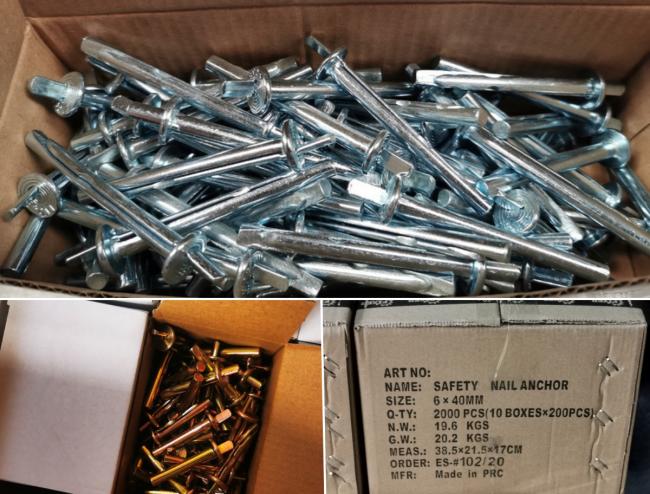 Ceiling Anchor Safety Nail Anchor Packing Ceiling Anchor Safety Nail Anchor Packing