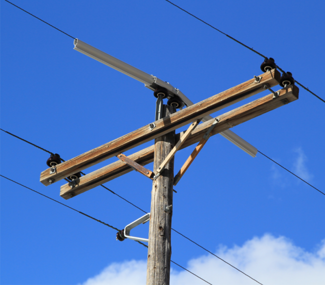 utility pole crossarm (2) utility pole crossarm (2)