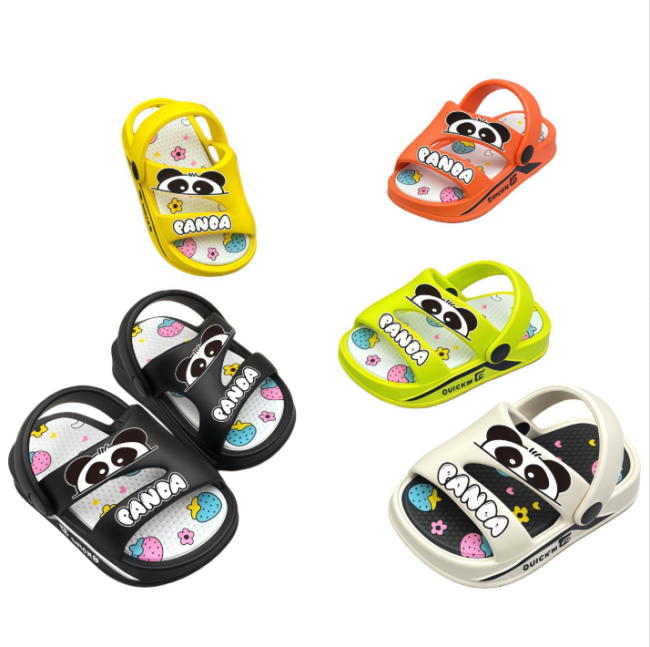 Kids EVA Sandals with Panda Design, Non-Slip Children Slippers