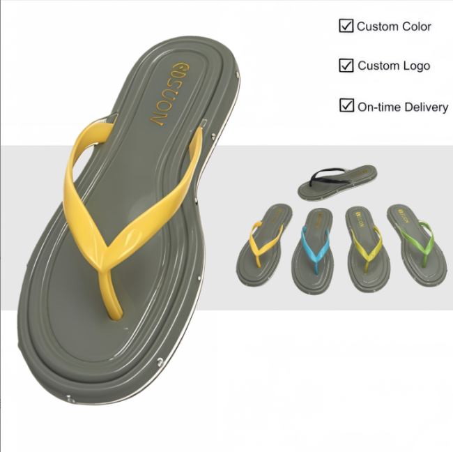 PVC Women Flip Flops Custom Color Logo Factory Direct Wholesale