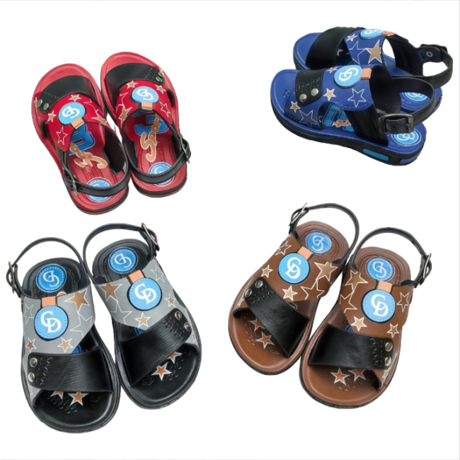 PVC Star Pattern Boys Sport Sandals Wear-resistant Anti-slip Children Outdoor Beach Sandals, Multi Color Options for Toddlers and Boys