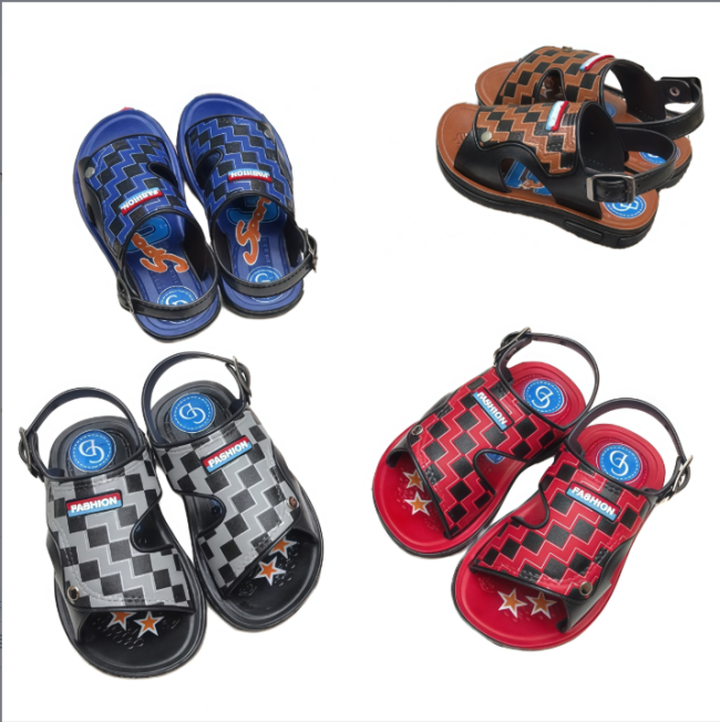PVC Checkerboard Boys Sport Sandals Wear-resistant Anti-slip Children Outdoor Beach Sandals, Multi Color Options for Toddlers and Boys
