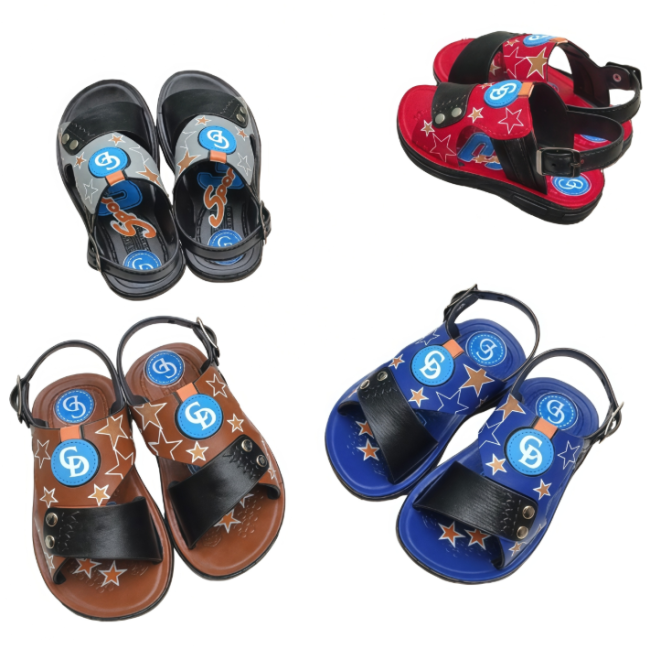 PVC Star Print Boys Casual Sandals Wear-resistant Anti-slip Children Outdoor Beach Sandals, Multi Color Options for Toddlers and Boys