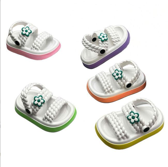 EVA Kids Braided Strap 2-in-1 Sandals 5 Colors