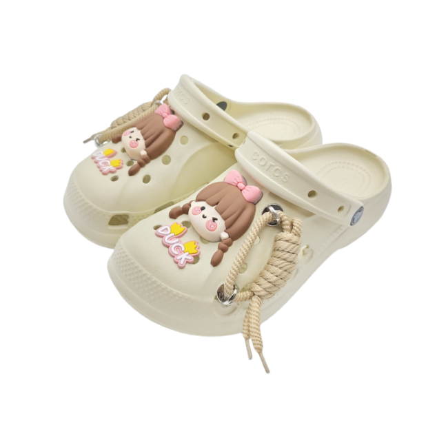 EVA Women Clogs with Cute Girl Charms