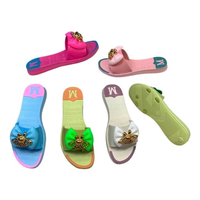 EVA Women Slides Bow Bee Decoration M Print Multiple Colors