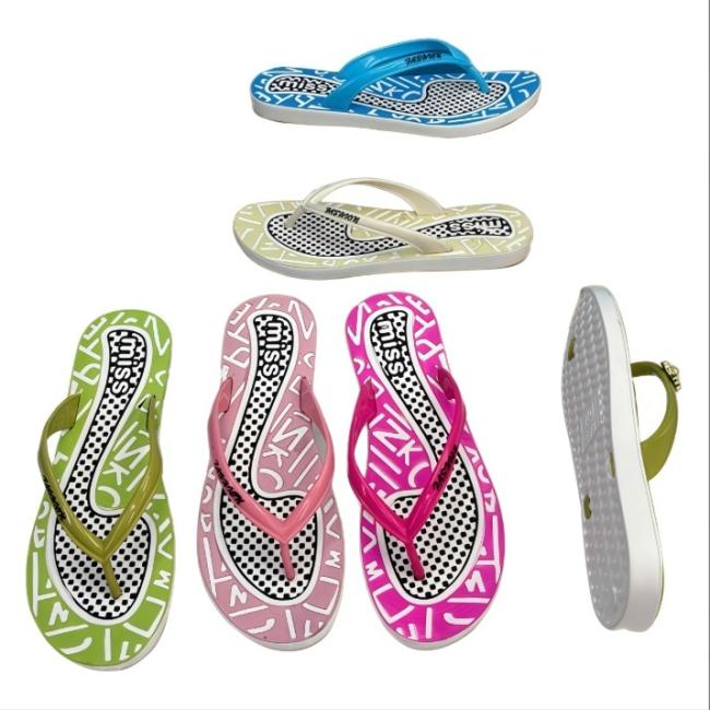 Wholesale EVA Women Bow Knot Flower Decor Flip Flops Multiple Colors Summer Beach Sandals