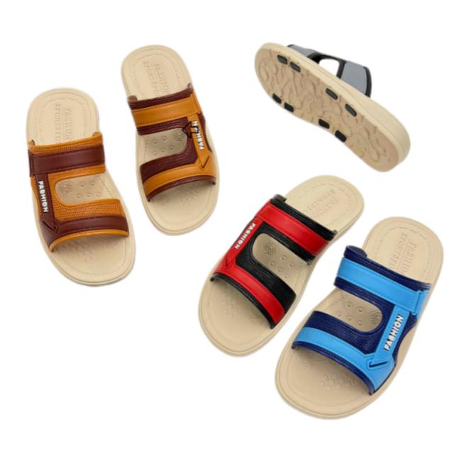 Wholesale EVA Kids Mesh Panel FASHION Letter Slide Sandals Multiple Colors