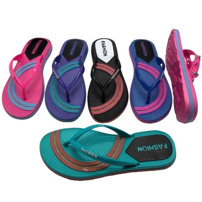 Women's Color Block Stripe EVA Flip Flops wholesale for Africa and Middle East — source factory