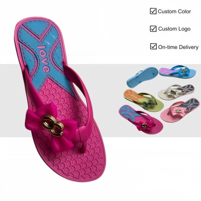 Women's Love Bowknot EVA Flip Flops wholesale for Africa and Middle East — source factory