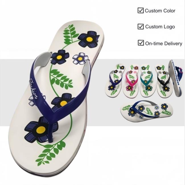 Women's Pastoral Floral Print EVA Flip Flops wholesale for Africa and Middle East — source factory