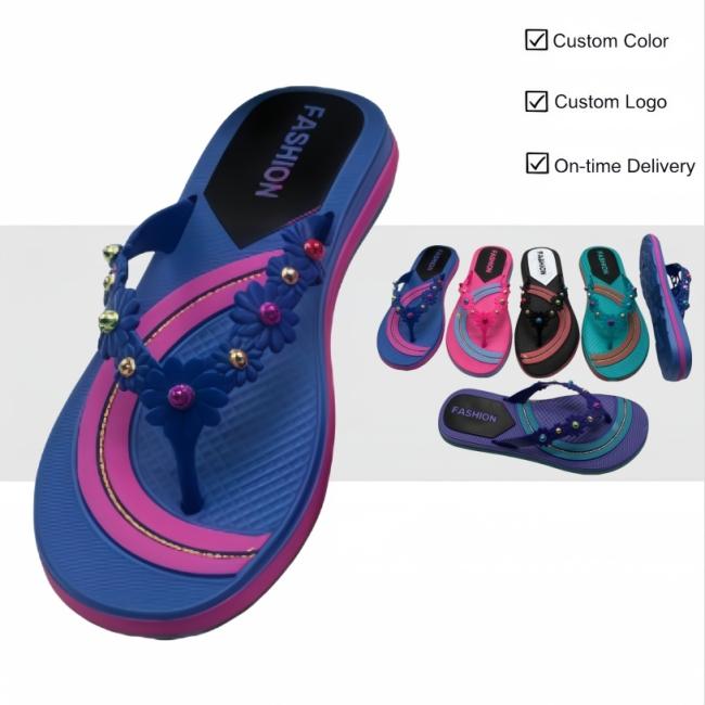 Women's Rhinestone Flower EVA Flip Flops wholesale for Africa and Middle East — source factory