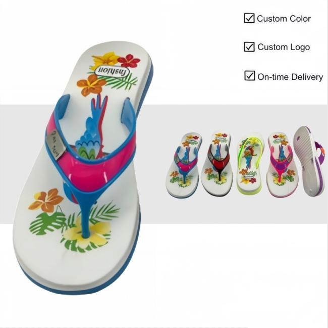 Women's Resort Parrot Print EVA Flip Flops wholesale for Africa and Middle East — source factory