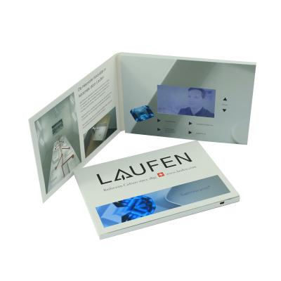 China custom design A5 size 4.3 inch video brochure,LCD video mailer for event invitation card for sale