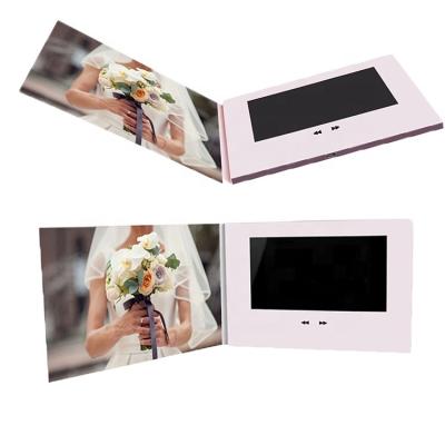 China 7 inch LCD video invitation card, wedding video invitation card for sale