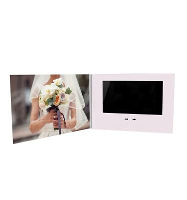China custom design video brochure for wedding, 7 inch LCD wedding video brochure invitation card for sale